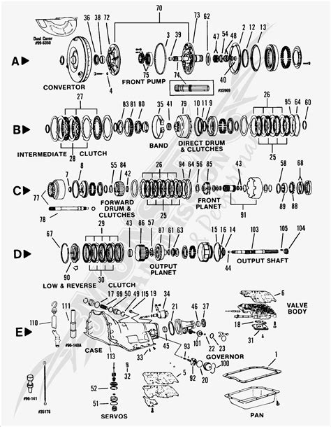 1987 chevy 700r4 transmission parts diagram 